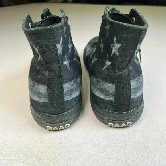 COPY - NEW RAAD BLACK AND WHITE FLAG HIGH TOPS MEN 10 WOMEN 11.5 - Picture 12 of 12